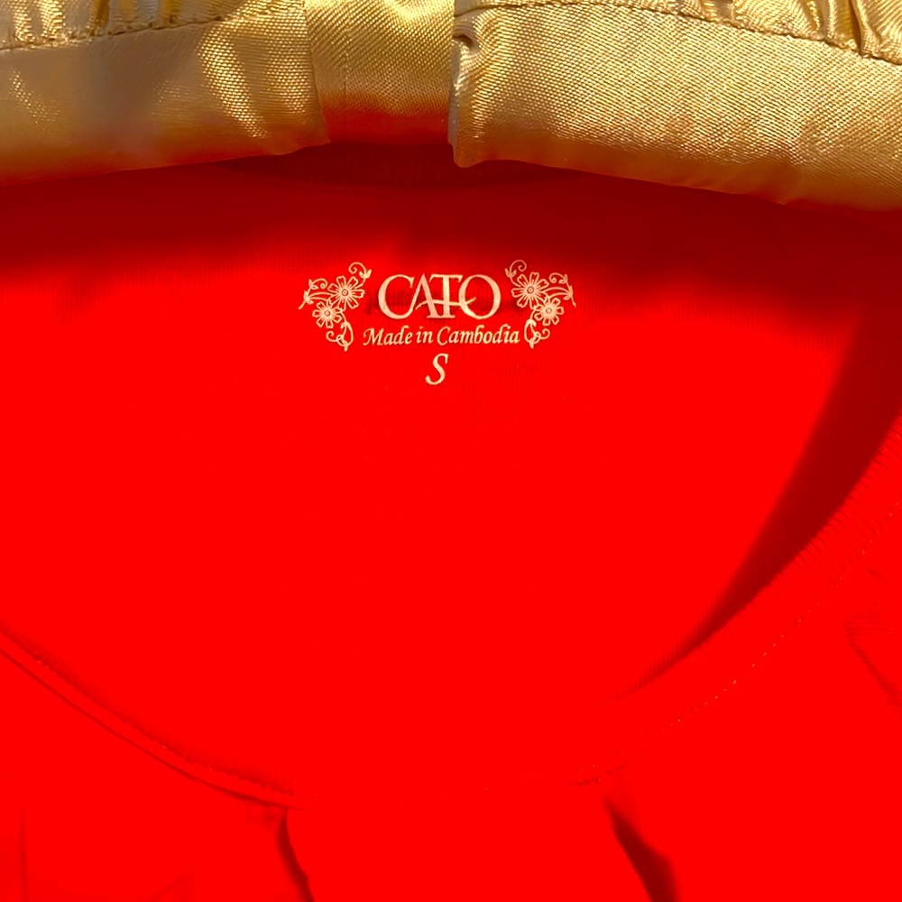 Cato Red Ruffle Blouse - Picture 3 of 6
